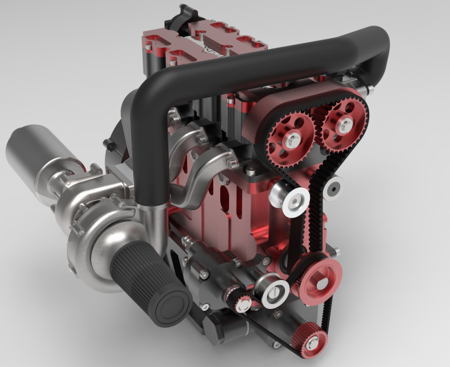 Turbocharge Your ENJOMOR GS-L4 Inline 4 Engine Model Now | Stirlingkit