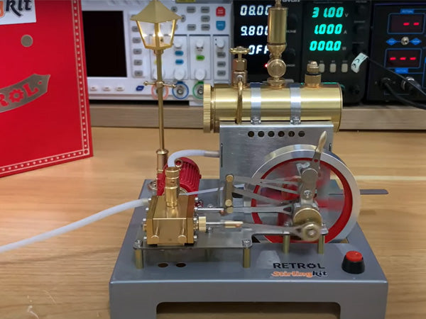 I BUILD A RETROL Mill Steam Engine Kits to Produce Electricity | Stirlingkit