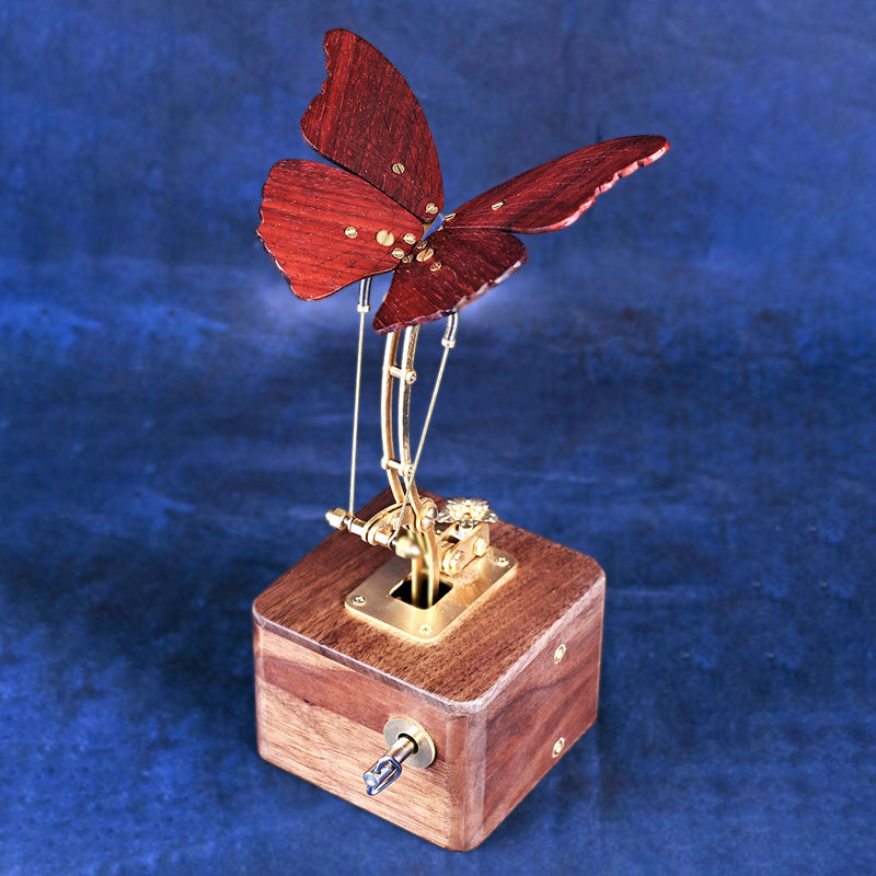 DreamDancer Steampunk Butterfly Wooden Model Kits Showpiece - Gift for Musician - stirlingkit