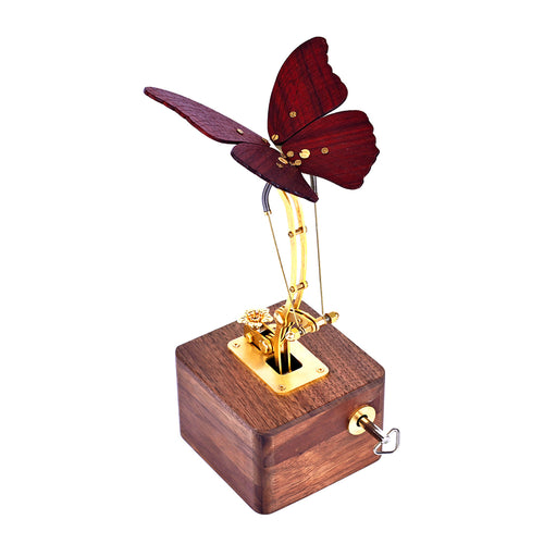 DreamDancer Steampunk Butterfly Wooden Model Kits Showpiece - Gift for Musician - stirlingkit