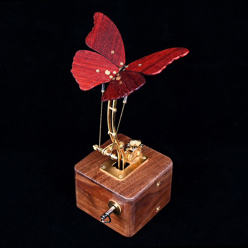 DreamDancer Steampunk Butterfly Wooden Model Kits Showpiece - Gift for Musician - stirlingkit