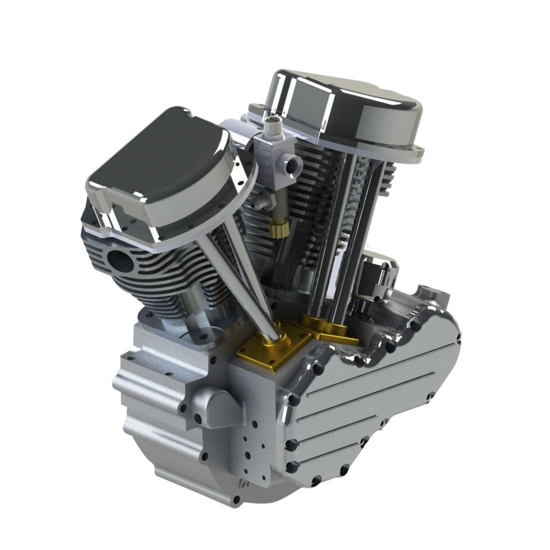 CISON FG-VT157 15.7cc Miniature V-Twin Motorcycle Engine OHV 4 Stroke Air-cooled Gasoline Engine Model