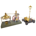 ENJOMOR Assembly Vertical Hero's Steam Engine Model with Boiler DIY KIT