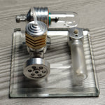 Adjustable Speed Stirling Engine Model Toy with Vertical Flywheel Science Experiment