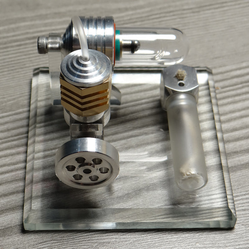 Adjustable Speed Stirling Engine Model Toy with Vertical Flywheel Science Experiment