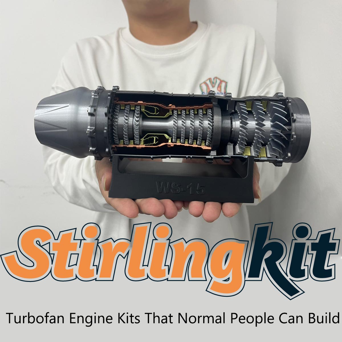 SKYMECHMAN Building a 1/18 Turbofan Engine Model Kit WS-15 Build Your Own Turbofan Engine that Works