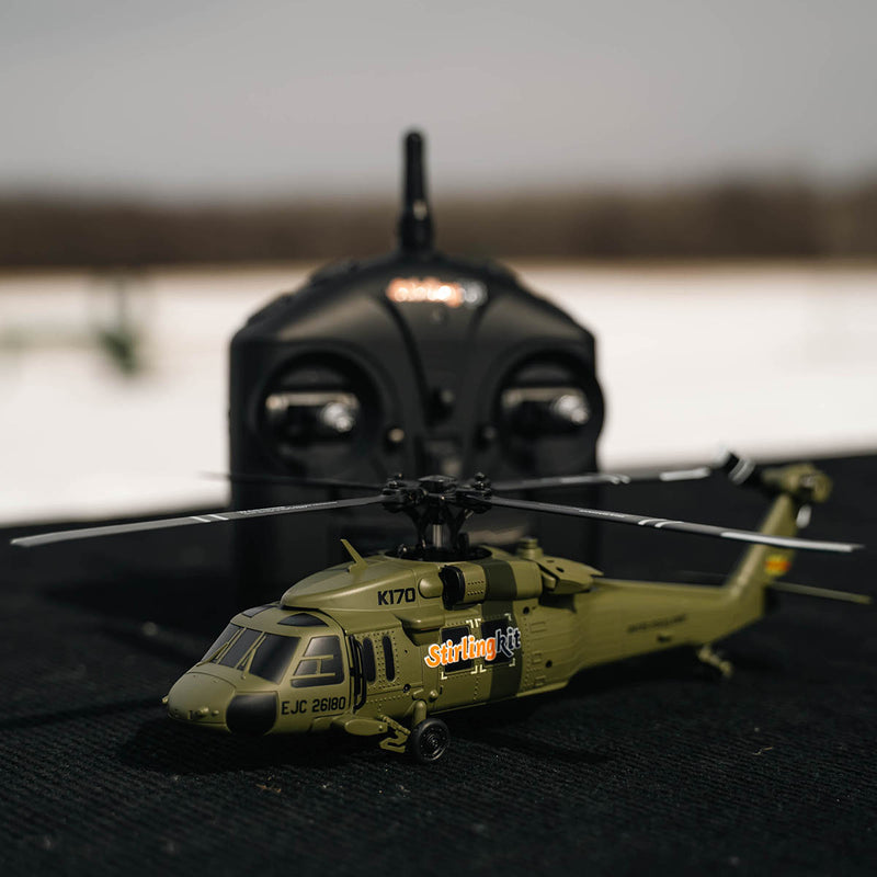 WLTOYS XK 170 Blackhawk UH-60L RC Helicopter With Landing Pad and Display Stand K170