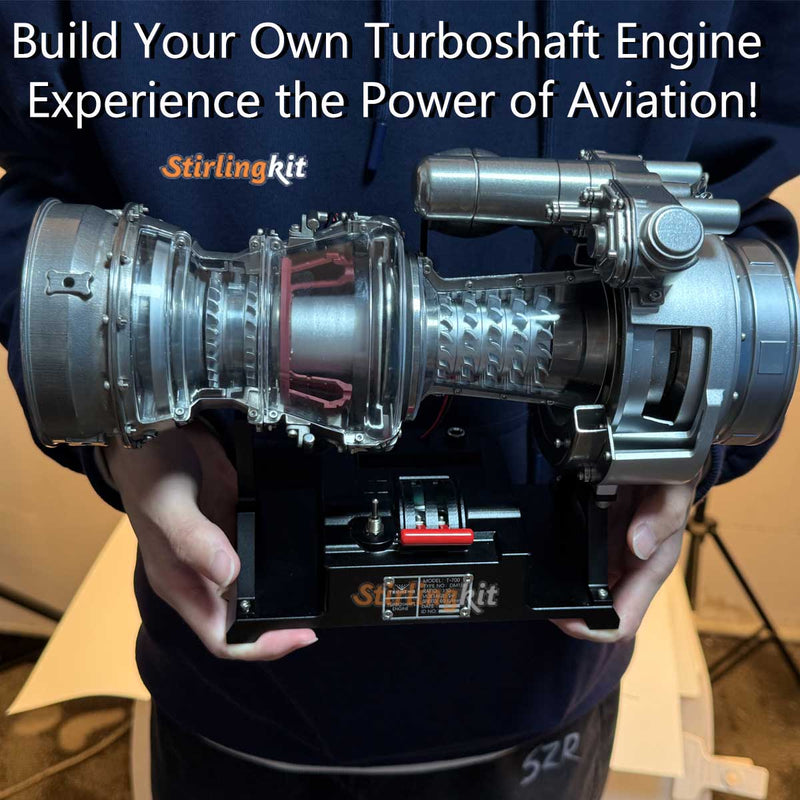 Teching T700 DIY Turboshaft Engine Model Build Your Own Military Engine Kit for Adults DM136