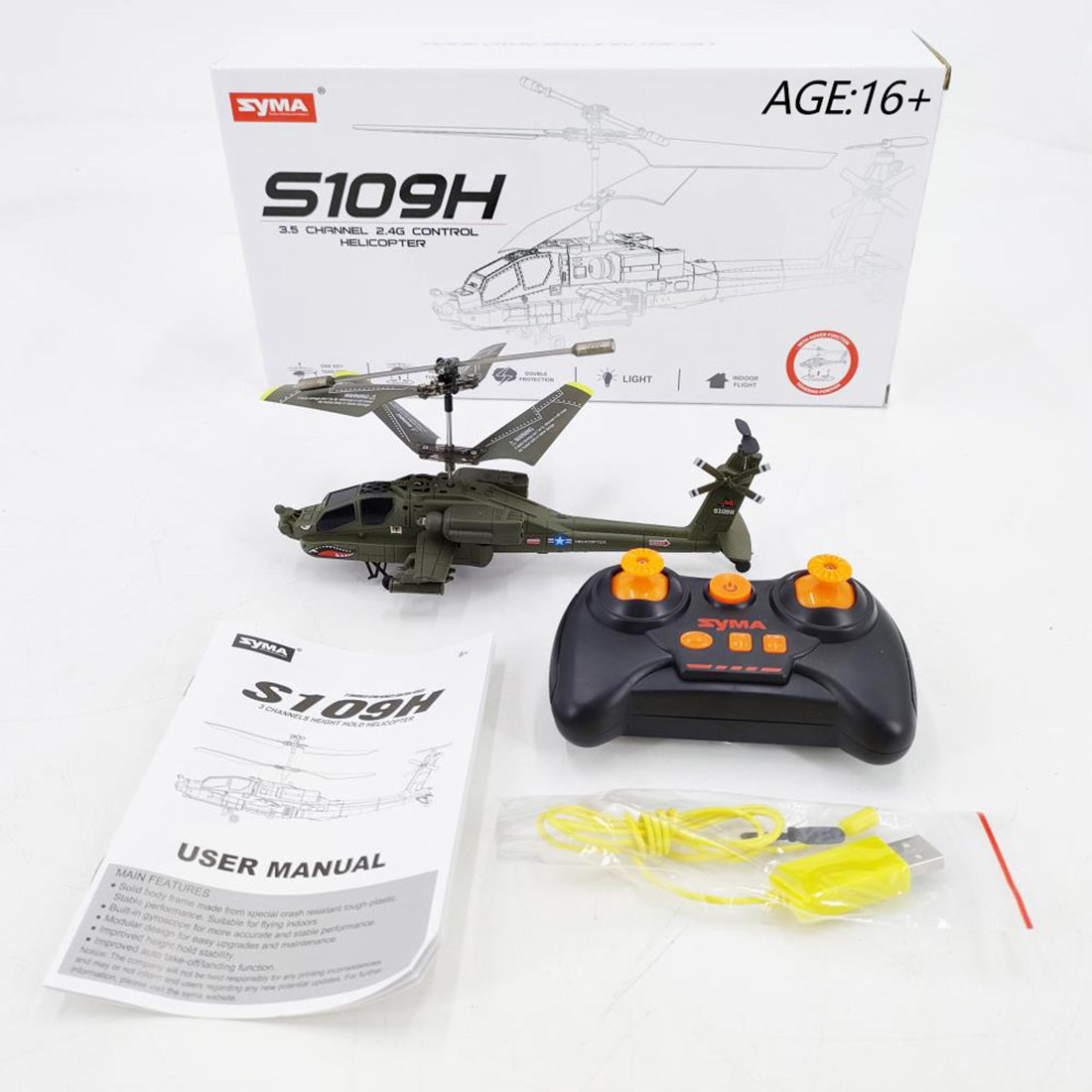 YU XIANG F11-S AH64 Apache RC Helicopter 1/32 2.4G 6CH RTF GPS Smart Version