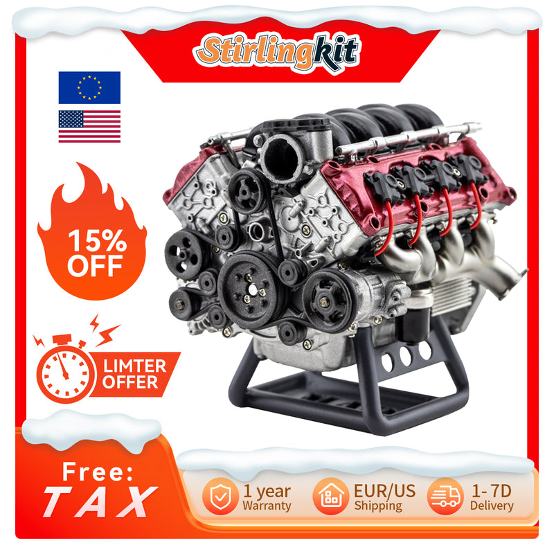 MAD RC DIY V8 Engine Model Kit for Capra VS4-10 Pro - Build Your Own V8 Engine That Works