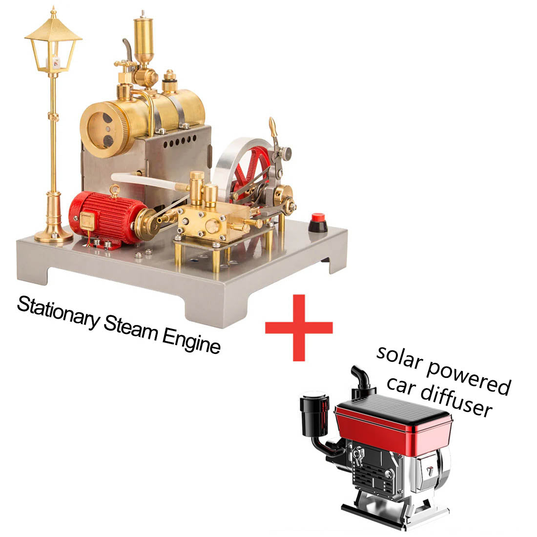 RETROL DIY Steam Beam Engine Model with Boiler & Centrifugal Flyball Governor Model Assembly Kit