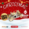 ENJOMOR Antique Live Steam-Powered Car Model Golden Christmas