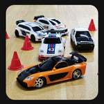 1/43 Scale Mini RC Car 2.4G Full-Proportional LED Remote Control 4WD Drift Racing Car