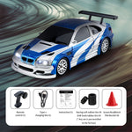 1/43 Scale 2.4G RC Drift Car 4WD 15km/h Mini Racing Car Model with Lights Kit