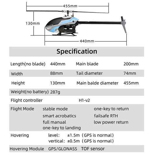 2.4G RC 6CH FW200 Aircraft Brushless Direct-driven 3D Aerobatic RC Helicopter Model- RTF version - stirlingkit