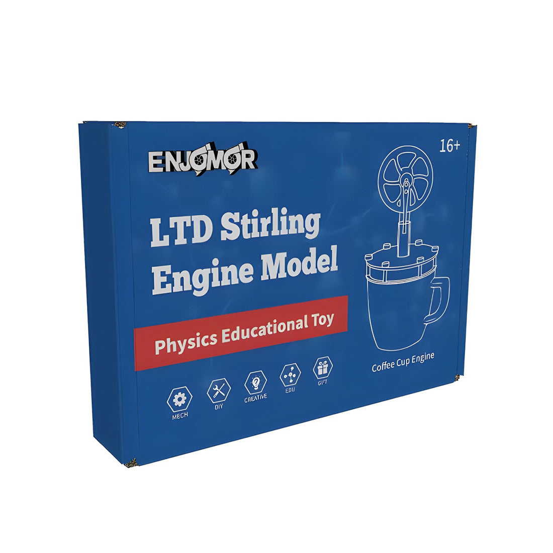 Low Temperature Stirling Engine Kit Motor Steam Heat Education Model Toy DIY Magnetic Connection Type