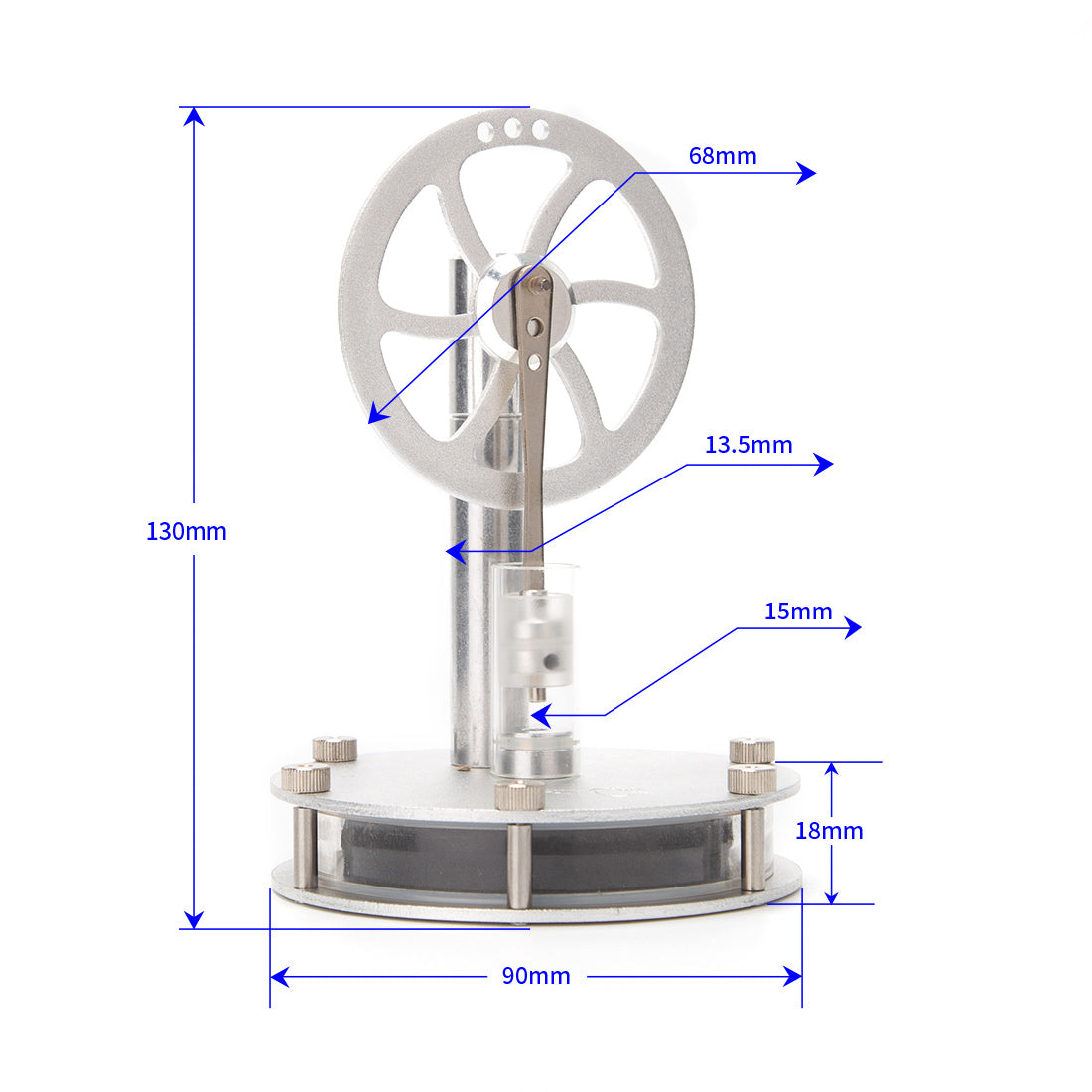 Low Temperature Stirling Engine Kit Motor Steam Heat Education Model Toy DIY Magnetic Connection Type