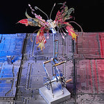 3D Metal Mechanical Kinetic Butterfly Assembly Model Building Kit with Transmission