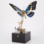 3D Steampunk Kinetic Butterfly Metal Art Sculpture Kits Automata Music Box