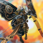 3D Steampunk Kinetic Butterfly Metal Art Sculpture Kits Automata Music Box