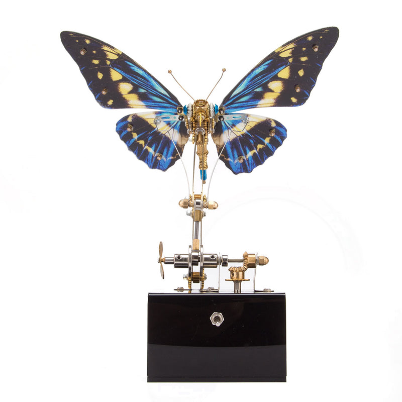 3D Steampunk Kinetic Butterfly Metal Art Sculpture Kits Automata Music Box