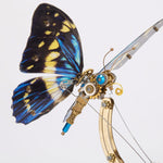 3D Steampunk Kinetic Butterfly Metal Art Sculpture Kits Automata Music Box