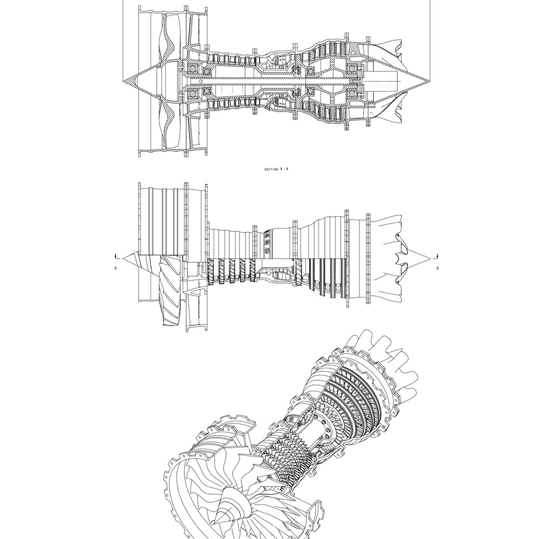 Building a 1/20 Working Jet Turbofan Engine Model Kit Silver - stirlingkit