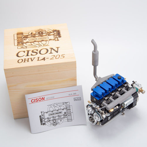 CISON L4-205-OHV 20.5cc Gas Powered Inline Four 4-Stroke Water-Cooled Engine Model with 4-1 Exhaust Header