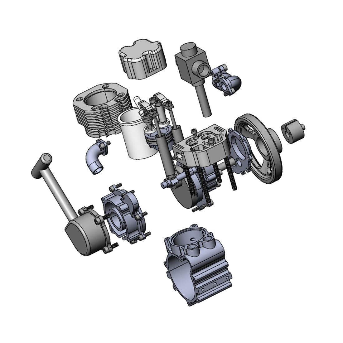 ENJOMOR GS-DK01 4 Stroke Single Cylinder Gas Power Engine RTR 14000rpm 8cc