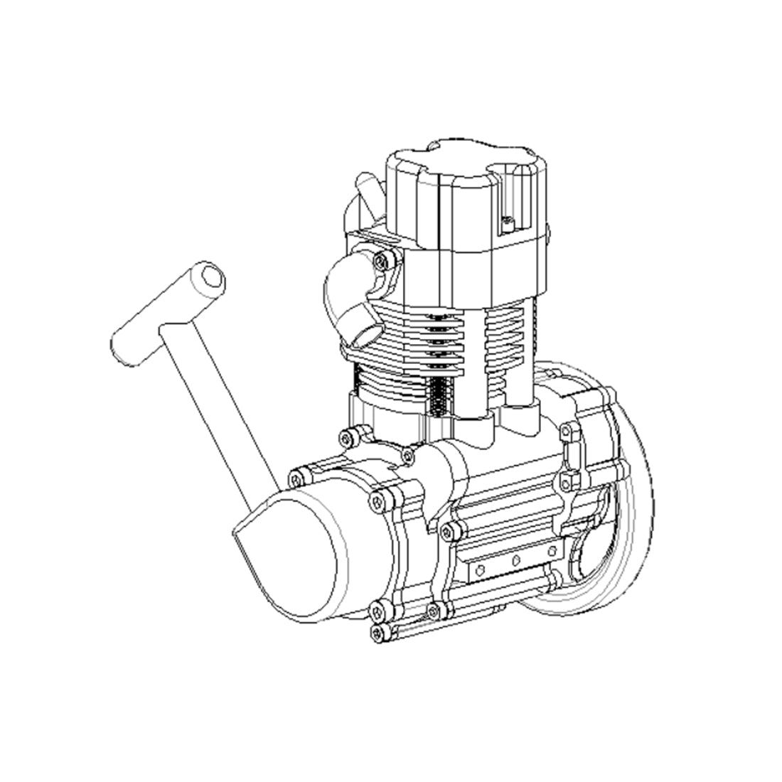 ENJOMOR GS-DK01 4 Stroke Single Cylinder Gas Power Engine RTR 14000rpm 8cc