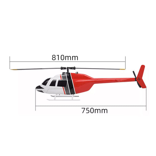 FLYWING Bell-206-V2 470-Class RC Helicopter Model 2.4G RC 6CH Electric Airplane - stirlingkit