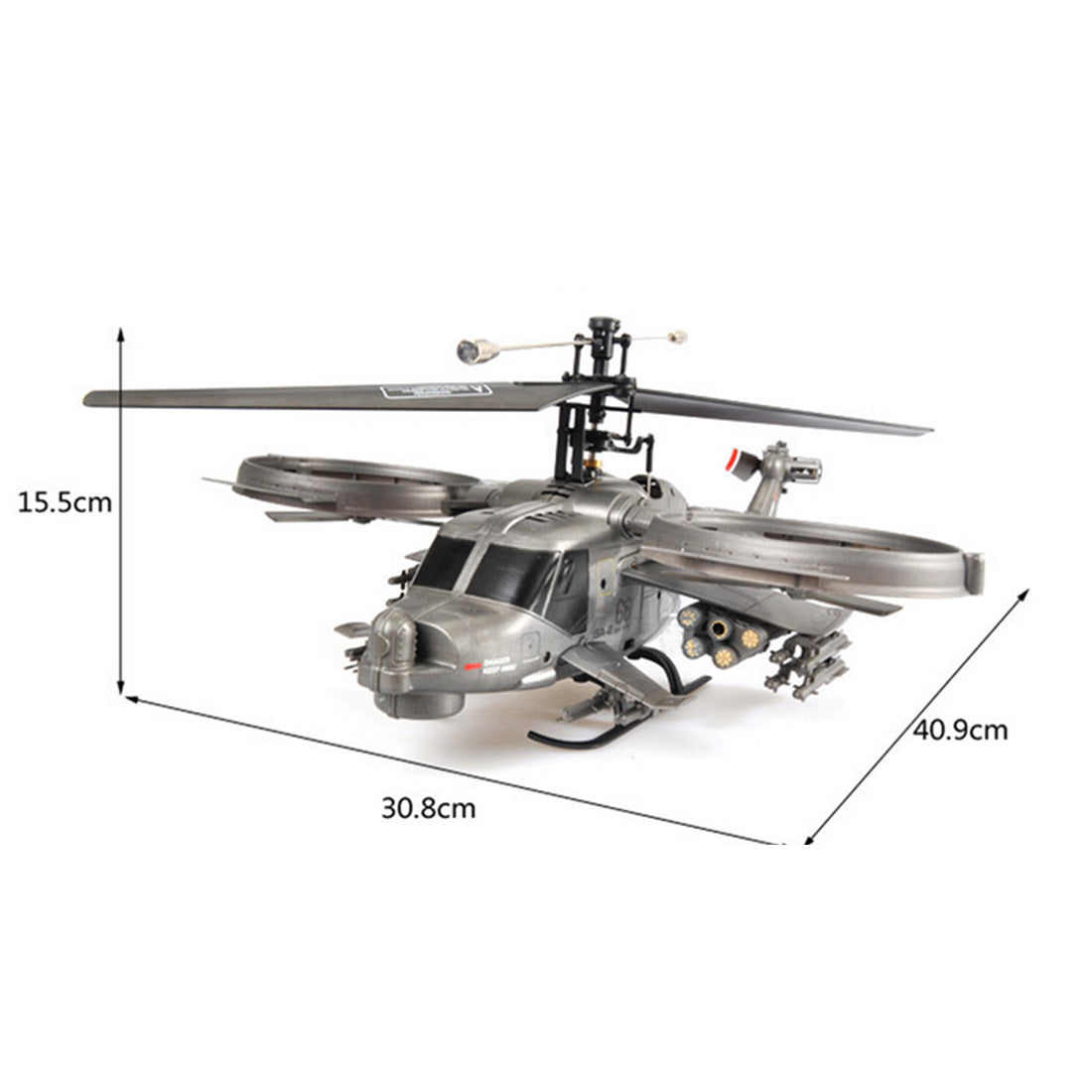 FX066 2.4G 4CH Apache Armed Helicopter Model Military RC Helicopter Model -RTF Version - stirlingkit