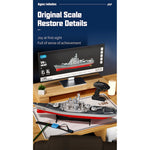 LHD-881 RC Boat 1/390 2.4G RC Electric High-Frequency Twin-Engine Battleship Model