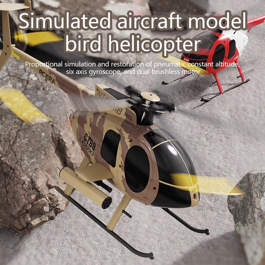 MD500 C189 Little Bird Aircraft Model 1/28 2.4G 4CH Single-Rotor RC Helicopter Model - RTF Version - stirlingkit