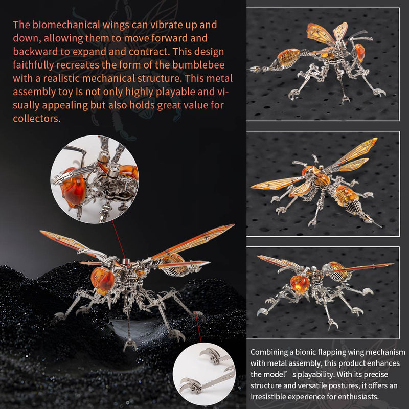 Mechanical Insects Combo: Wasp and Ant Metal Puzzle Kits