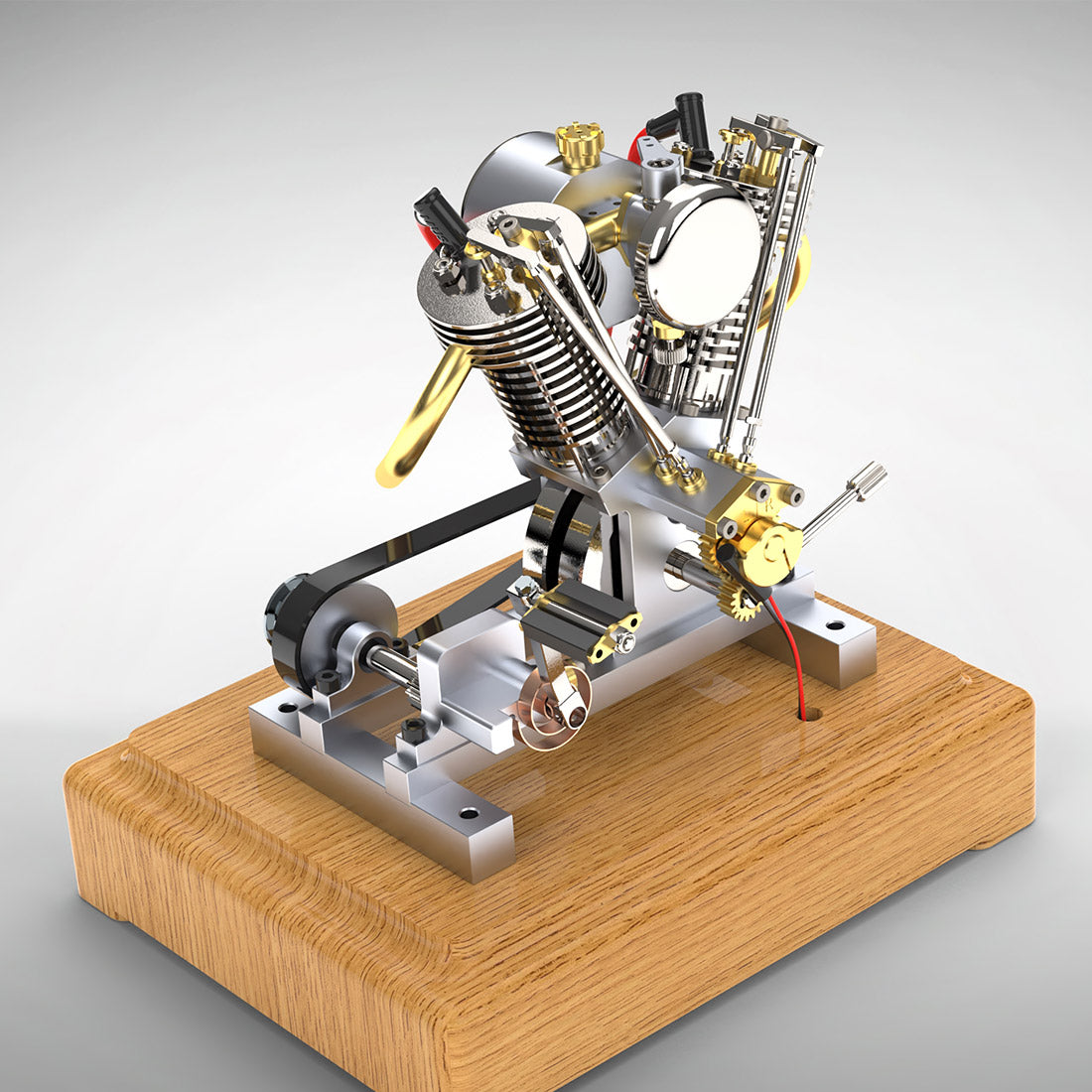 MUSA Hoglet Mini V-twin Engine  V2 Gasoline 4-Stroke Engine Motorcycle With Kickstarter