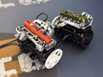 Pre-painted model L4 Car Engine kits With Turbocharger 1/20th Scale for Scale Modelers