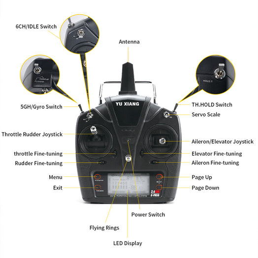 Remote Controller for YU XIANG F11 RC Helicopter Models