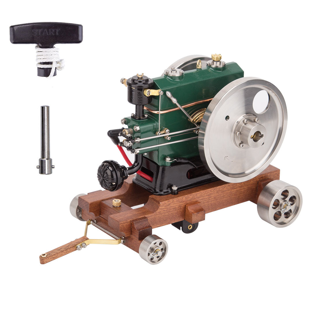 RETROL 1/8 3.6cc Vintage Gasoline Engine Trailer Mini Single Cylinder Four-Stroke ICE Model