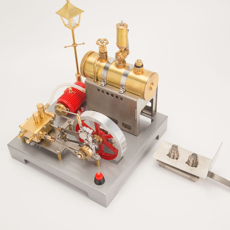 RETROL SE-02 DIY Horizontal Mill Steam Engine Boiler Model Kits with Generator Streetlight