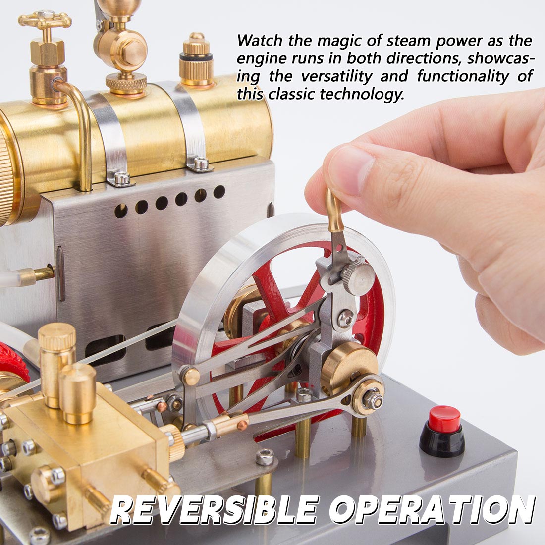 RETROL SE-02 DIY Horizontal Mill Steam Engine Boiler Model Kits with Generator Streetlight