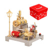 RETROL SE-02 DIY Horizontal Mill Steam Engine Boiler Model Kits with Generator Streetlight