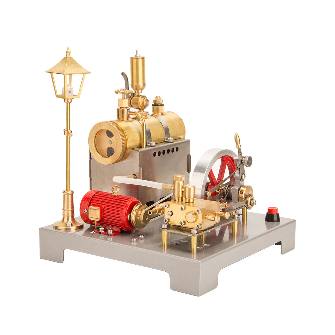 RETROL SE-02 DIY Horizontal Mill Steam Engine Boiler Model Kits with Generator Streetlight