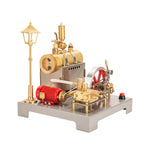 RETROL SE-02 DIY Horizontal Mill Steam Engine Boiler Model Kits with Generator Streetlight