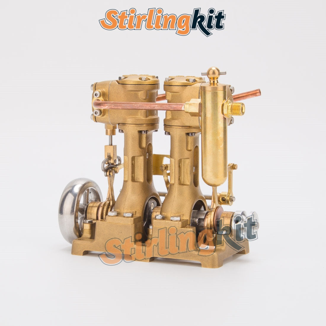 RW-L2 Retro Precision Mini Reciprocating Inline Twin-Cylinder Steam Engine Model
