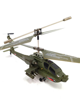 S109H Mini 2.4G RC 3CH Apache RC Helicopter for Kids Dual-Prop Gyro Stabilized Airplane Model Beginner -RTF Version