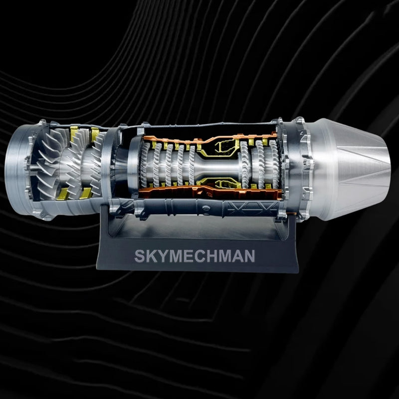 SKYMECHMAN Building a 1/18 Turbofan Engine Model Kit WS-15 Build Your Own Turbofan Engine that Works