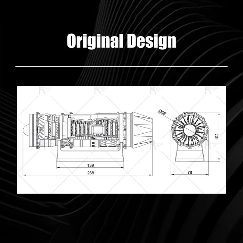 SKYMECHMAN Building a 1/18 Turbofan Engine Model Kit WS-15 Build Your Own Turbofan Engine that Works