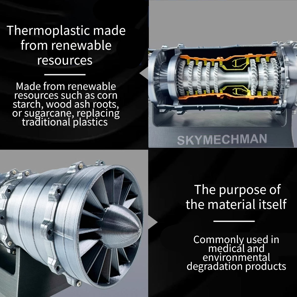 SKYMECHMAN Building a 1/18 Turbofan Engine Model Kit WS-15 Build Your Own Turbofan Engine that Works