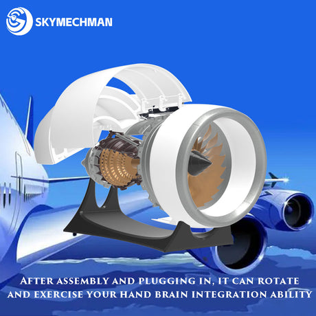 SkyMechman NTR-900 Building a 1/30 Turbofan Engine Model Kit - Build Your Own High Bypass Engine Nacelle that Works - stirlingkit